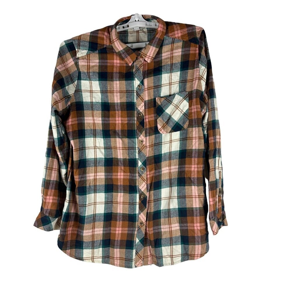 Sonoma XXL Plaid Button-Down Shirt For Men 100% Cotton Made In India
